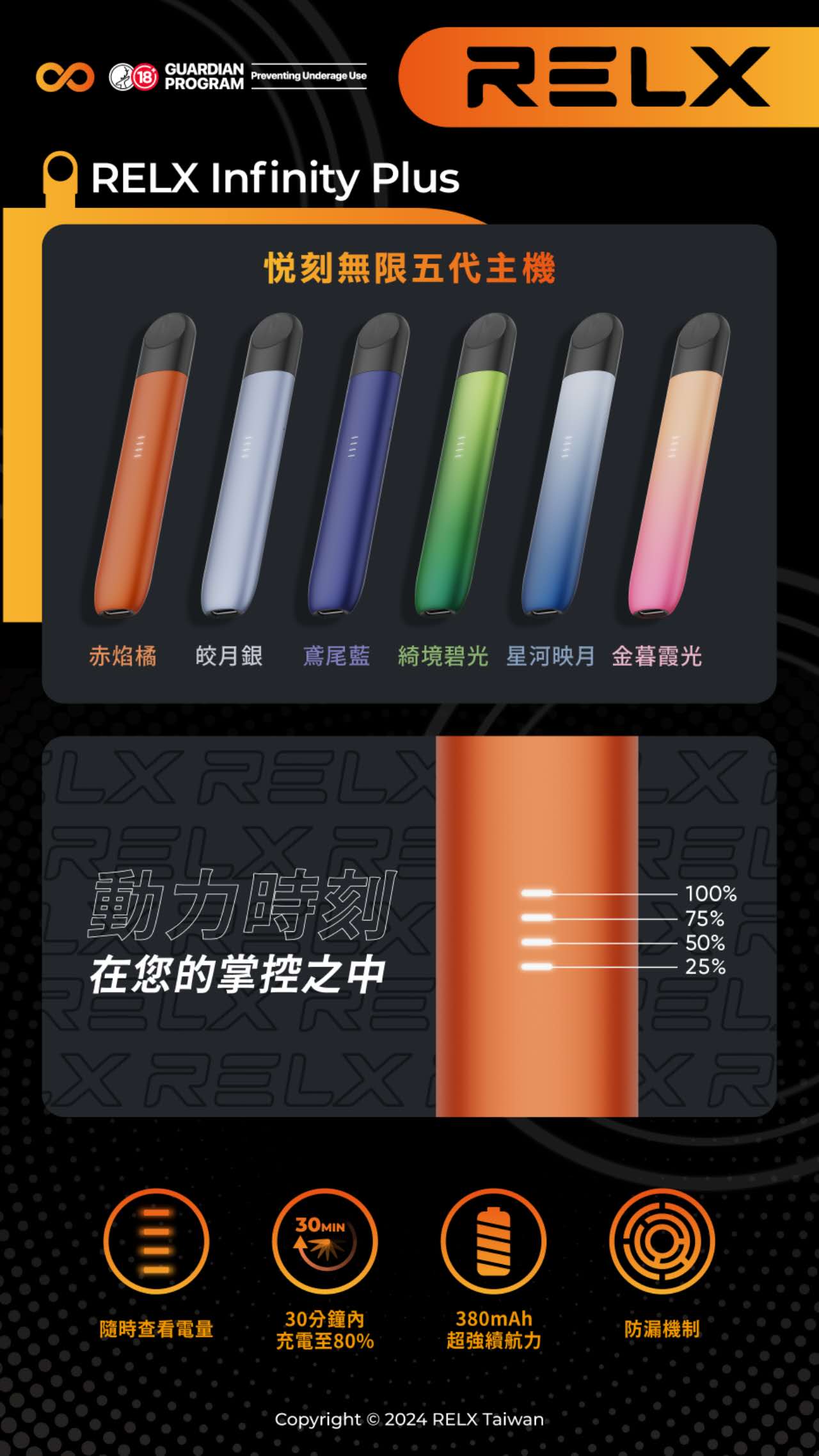 悅刻relx五代幻影霧化主機 悅刻Relx5代煙桿 通用四五六代煙彈:圖片 2